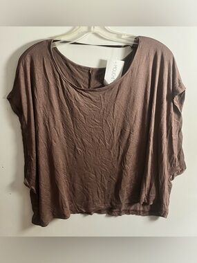 Mouchette Oversized Casual Brown Shirt Top Size L Large NWT New